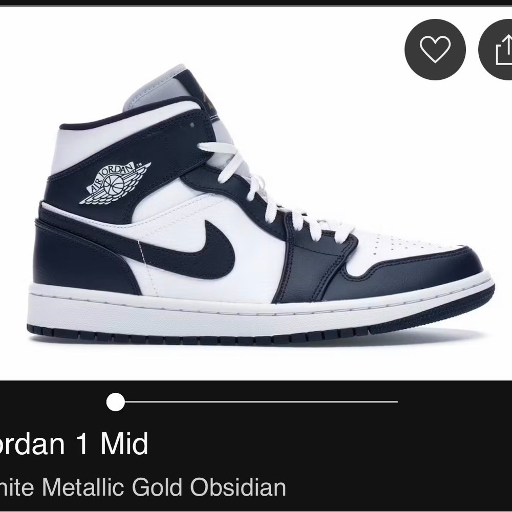 Nike Air Jordan 1 Mid - White and blue